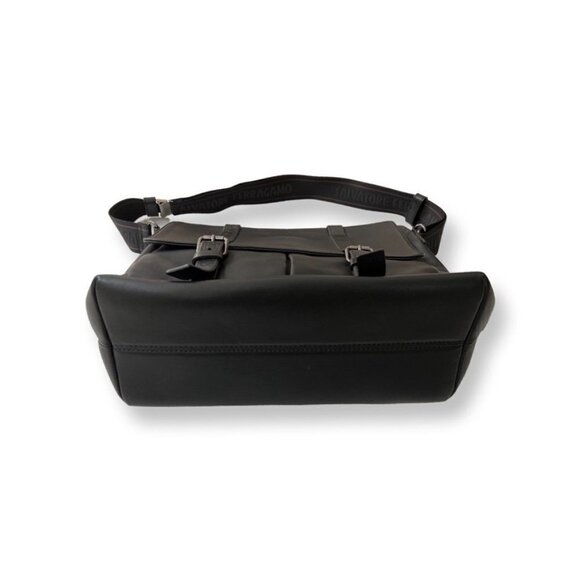 Salvatore Ferragamo Black Leather Monogram Messenger Bag / PINK - Picture 3 of 11